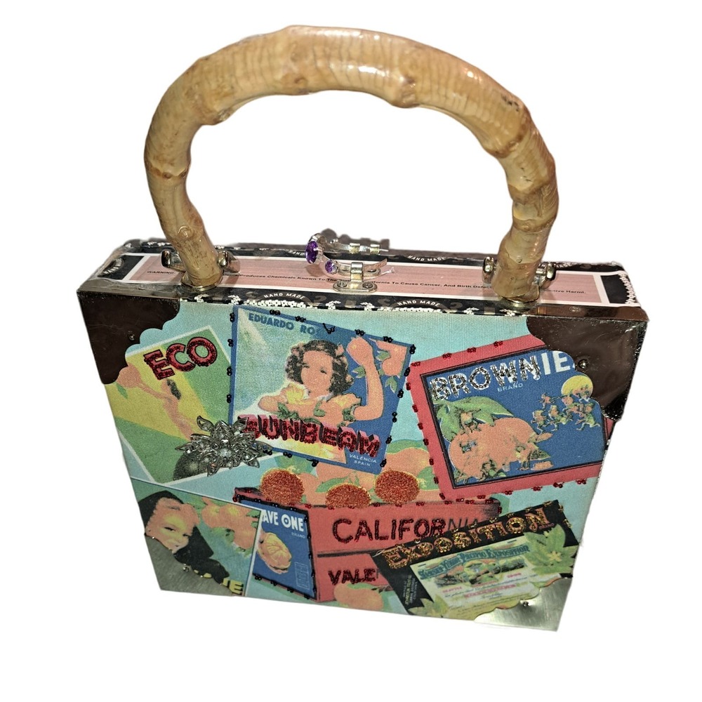 DARLING 9-inch Vintage HOLLYWOOD 9 by 8 inch LARGE Box Purse